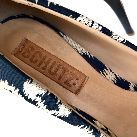 schutz blue heels